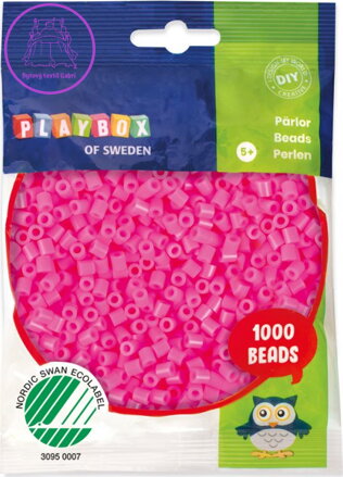 PLAYBOX Zažehlovací korálky - růžové 1000ks
