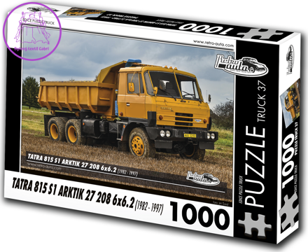 RETRO-AUTA Puzzle TRUCK č.37 Tatra 815 S1 Arktik 27 208 6x6.2 (1982 - 1997) 1000 dílků