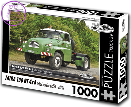 RETRO-AUTA Puzzle TRUCK č.39 Tatra 138 NT 4x4 tahač návěsů (1959 - 1972) 1000 dílků