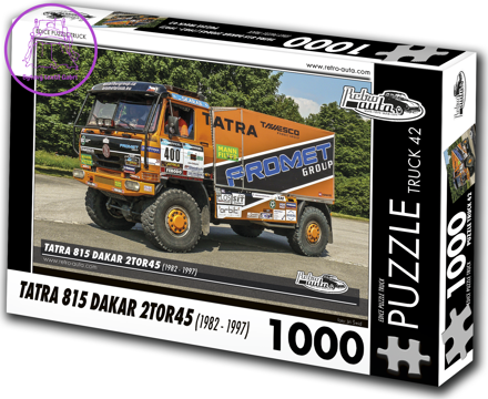 RETRO-AUTA Puzzle TRUCK č.42 Tatra 815 Dakar 2T0R45 (1982 - 1997) 1000 dílků