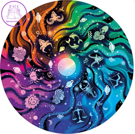 RAVENSBURGER Kulaté puzzle Kruh barev: Astrologie 500 dílků