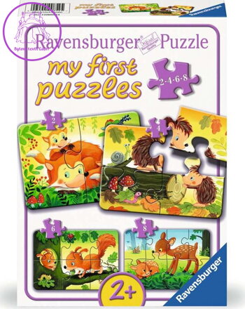 RAVENSBURGER Moje první puzzle Lesní zvířátka 4v1 (2,4,6,8 dílků)