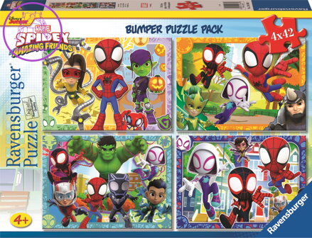 RAVENSBURGER Puzzle Spidey a jeho úžasní přátelé 4x42 dílků