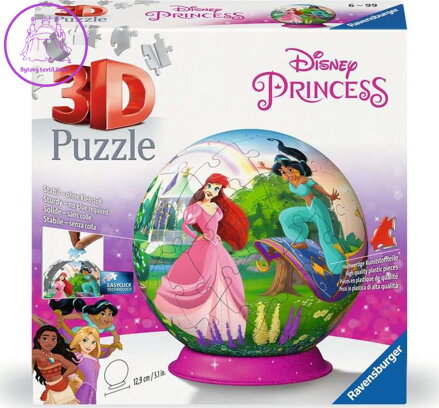 RAVENSBURGER 3D Puzzleball Disney princezny 73 dílků