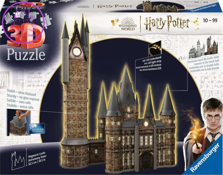 RAVENSBURGER Svítící 3D puzzle Noční edice Harry Potter: Bradavický hrad - Astronomická věž 626 dílků