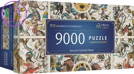 TREFL Puzzle UFT Staré nebeské mapy souhvězdí 9000 dílků