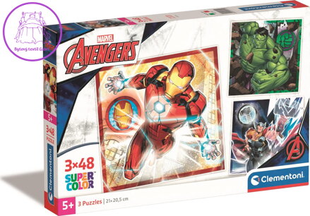CLEMENTONI Puzzle Avengers 3x48 dílků