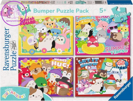 RAVENSBURGER Puzzle Squishmallows 4x100 dílků