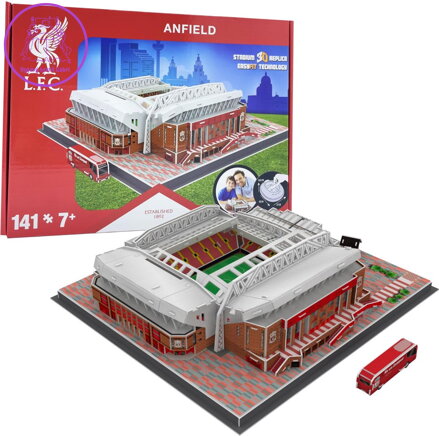 STADIUM 3D REPLICA 3D puzzle Stadion Anfield - FC Liverpool 141 dílků