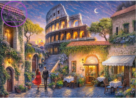 CHERRY PAZZI Puzzle Romantický Řím 1000 dílků