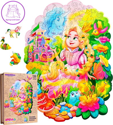 WOODLIKA Dřevěné puzzle Princezna Amélie 120 dílků