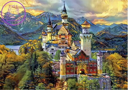 EDUCA Puzzle Neuschwanstein 1000 dílků