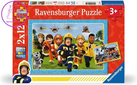 RAVENSBURGER Puzzle Požárník Sam v akci 2x12 dílků