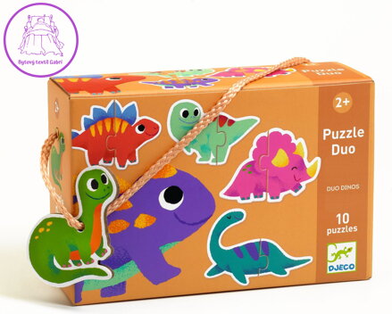 DJECO Puzzle Duo Dinosauři 10x2 dílky