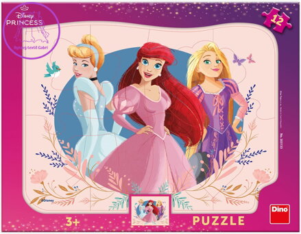 DINO Puzzle Disney princezny 12 dílků