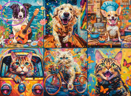 CASTORLAND Puzzle Vyber si svého mazlíčka 2000 dílků