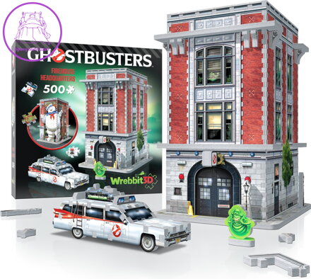 WREBBIT 3D puzzle Ghostbusters: Požární zbrojnice krotitelů duchů 500 dílků