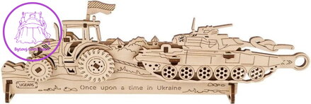UGEARS 3D puzzle Brave UA Tractor 51 dílků