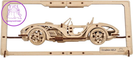 UGEARS 3D puzzle Roadster MK3 2,5D 62 dílků