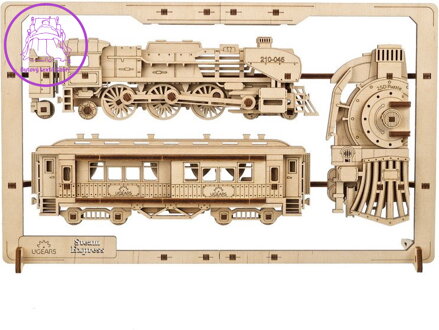 UGEARS 3D puzzle Parní Express 2,5D 79 dílků