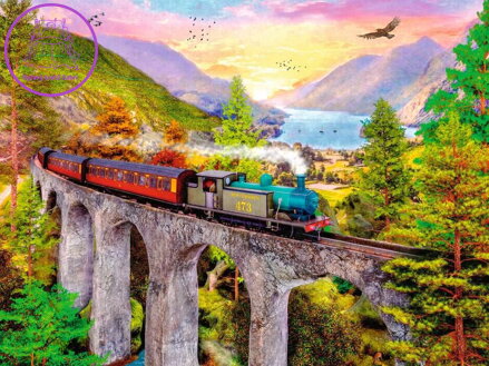 RAVENSBURGER Puzzle Podzimní jízda vlakem 1500 dílků
