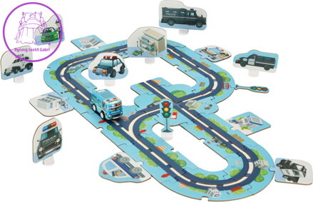KIK Obrysové puzzle Policejní téma