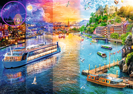 TREFL Puzzle Plavba po řece 1000 dílků