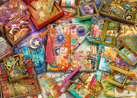 TREFL Puzzle Premium Plus Tea Time: Scrapbooking 1000 dílků
