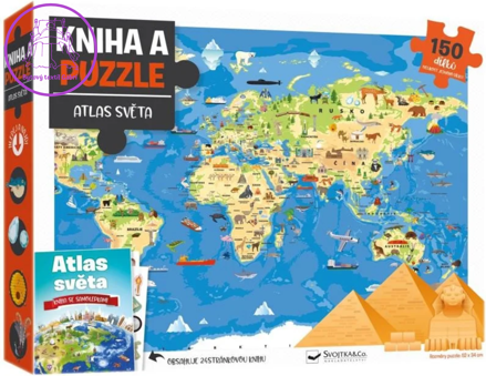 Svojtka & Co. Kniha a puzzle: Atlas světa