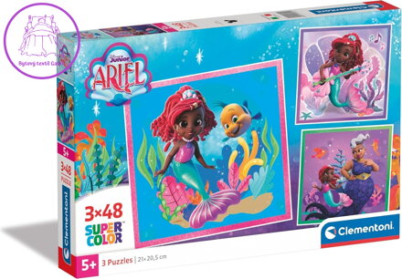 CLEMENTONI Puzzle Ariel 3x48 dílků