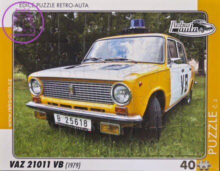 RETRO-AUTA Puzzle č.02 VAZ 21011 VB (1979) 40 dílků
