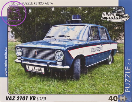 RETRO-AUTA Puzzle č.04 VAZ 2101 VB (1973) 40 dílků