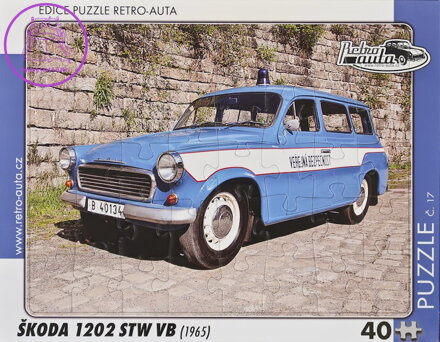 RETRO-AUTA Puzzle č.17 Škoda 1202 STW VB (1965) 40 dílků