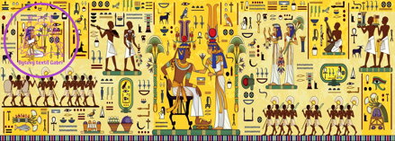 BLUEBIRD Panoramatické puzzle Egyptské hieroglyfy 1000 dílků