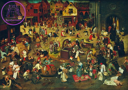 BLUEBIRD Puzzle Boj mezi karnevalem a půstem (1559) 1000 dílků