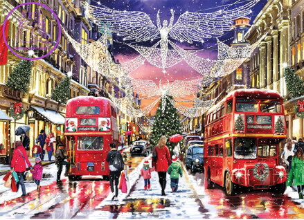 GIBSONS Puzzle Vánoční Regent Street XL 500 dílků