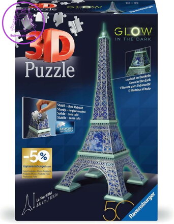 RAVENSBURGER Svítící 3D puzzle Eiffelova věž 224 dílků