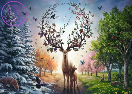RAVENSBURGER Puzzle Magický jelen 1000 dílků
