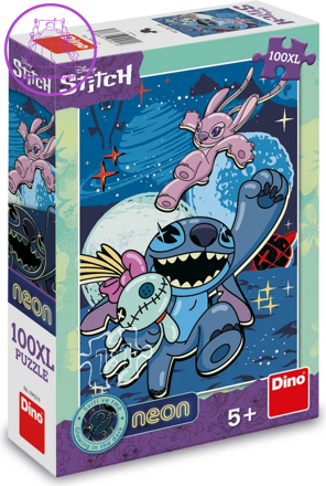 DINO Svítící puzzle Stitch XL 100 dílků
