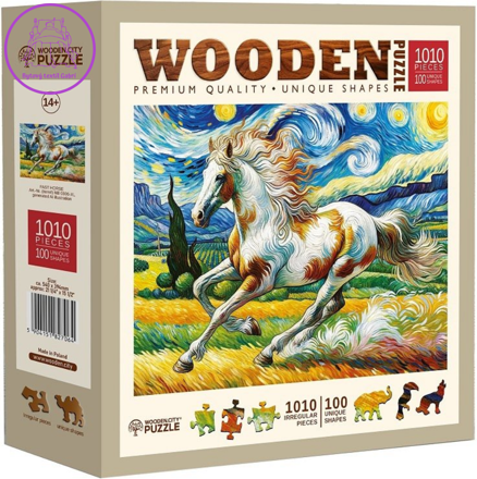 WOODEN CITY Dřevěné puzzle Rychlý kůň 1010 dílků