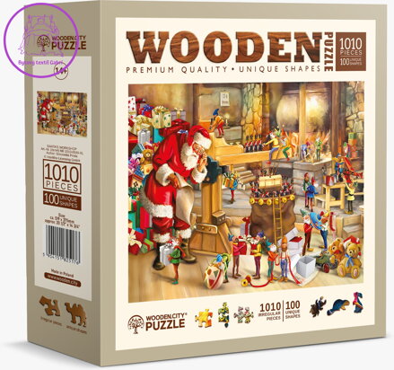 WOODEN CITY Dřevěné puzzle Santova dílna 1010 dílků