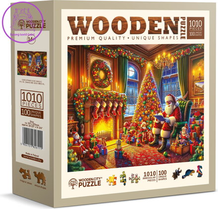 WOODEN CITY Dřevěné puzzle Kouzlo Štědrého večera 1010 dílků