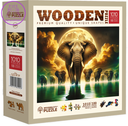 WOODEN CITY Dřevěné puzzle Sloní sny 1010 dílků
