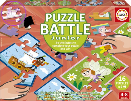 EDUCA Puzzle bitva Fantazie 16x9 dílků