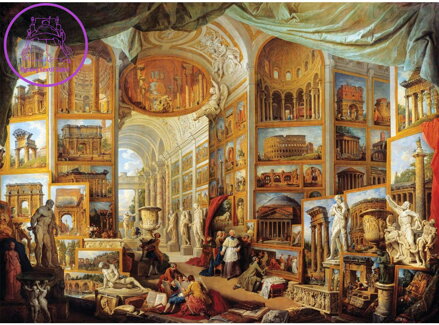 ANATOLIAN Puzzle Interiér imaginární obrazové galerie 1000 dílků