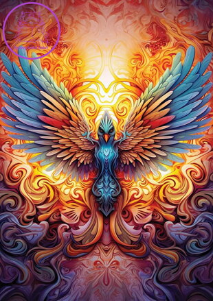 ART PUZZLE Puzzle Barevný Fénix 1000 dílků