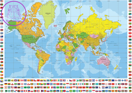 ANATOLIAN Puzzle Politická mapa světa XL 700 dílků