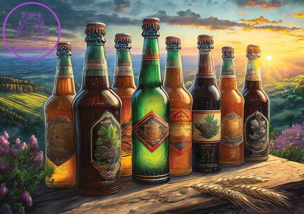 ART PUZZLE Puzzle Retro lahve od piva 1000 dílků