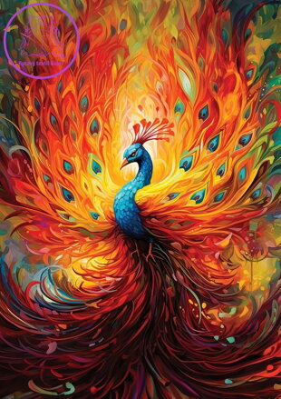 ART PUZZLE Puzzle Barevný páv 1500 dílků
