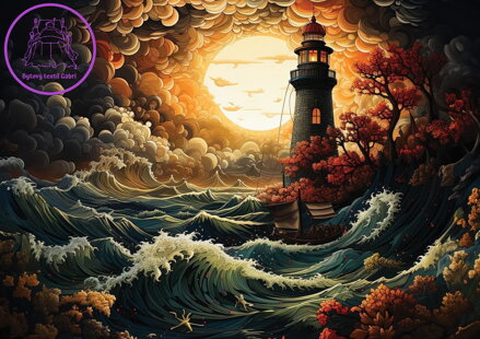 ART PUZZLE Puzzle Maják v bouři 1500 dílků